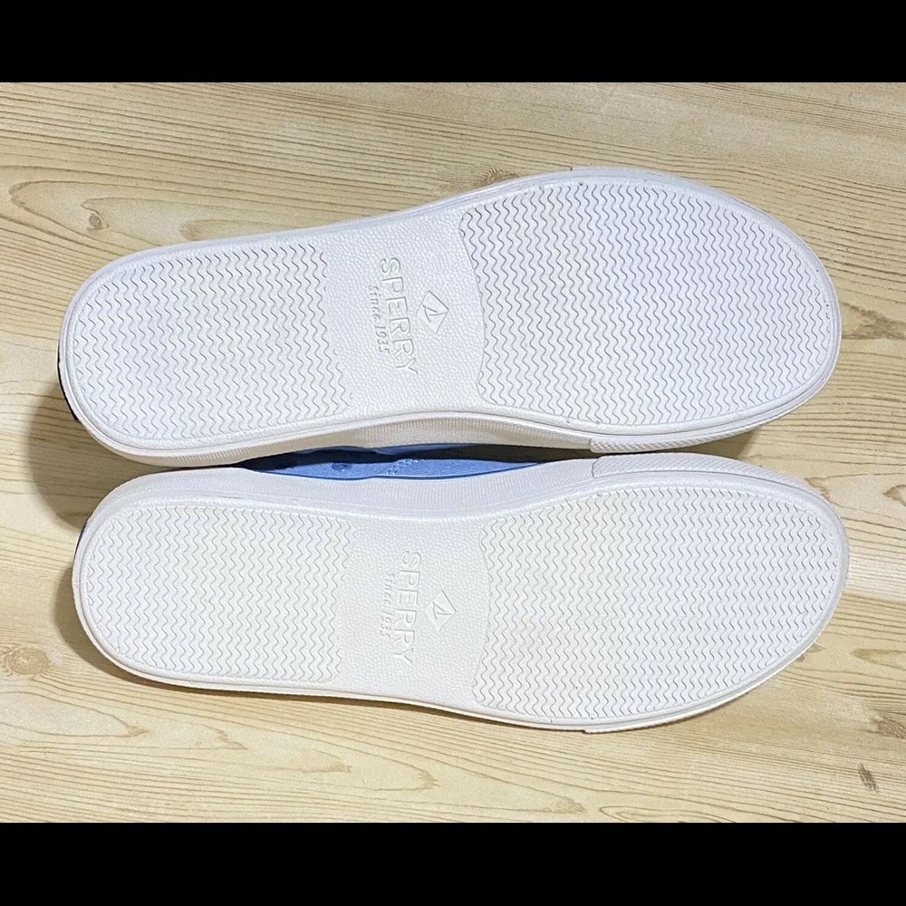 Sperry Top Sider Blue Canvas Lace Up Sneakers 9.5 - Picture 8 of 8